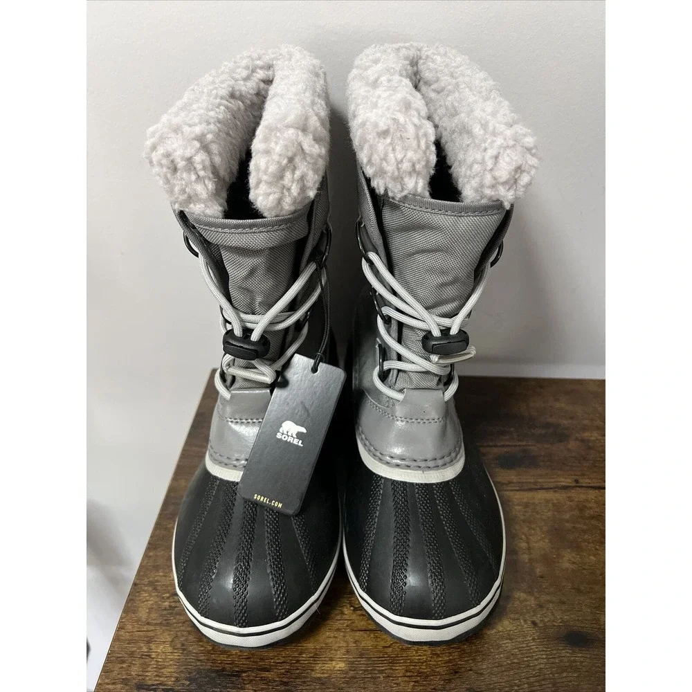 NEW Sorel Yoot‎ Pac Nylon QUARRY/DOVE GRAY - Size 5 Little Kid’s Youth Boots